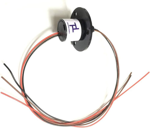 Taidacent 3 Wires 4 Wires 5A 10A 15A 30A Electrical Slip Ring Collector Ring Rotary Electrical Contact Joint Rotary Connector Commutator (3 Wires ...