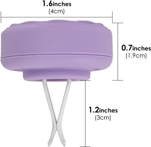 2 Pcs Silicone Car Vent Diffuser Aromatherapy, Car Diffuser Vent Clip, Car Air Outlet Aromatherapy Accessories with 20 Felt Pads (Black, Purple)...