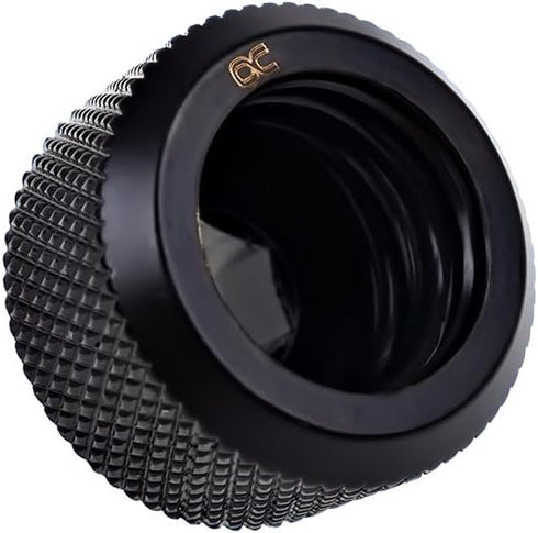 Alphacool 17264 Eiszapfen 16mm HardTube Compression Fitting G1/4 - knurled - deep Black Water Cooling Fittings...