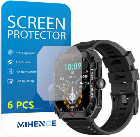 Compatible for FreeDvigor 2.02'' Smart Watches Screen Protector, PET HD Protective Film Compatible for Bgulong/Cheerall/FreeDvigor H22 2.02 Inches...