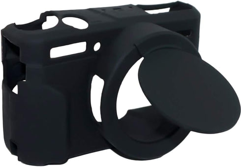 Case for G7X Mark II G7X Removable Lens Cover, Silicone Cover Rubber Soft Camera Case for Canon PowerShot G7X II G7X (Glamour Black)...