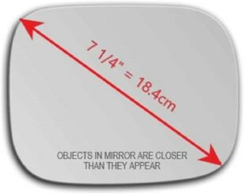 New Replacement Convex Mirror Glass with Full Size Adhesive for 2007-2016 Volvo XC70 2007-2014 XC90 Passenger Side View Right RH...