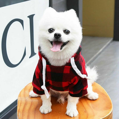 Big Dog Winter Coat Pet Plaid Hoodie Jacket Reversible Vest Cold Weather Dog Cat Clothes Pet Apparel for Medium Large Dogs Labrador Clothing (XX-L...