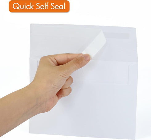 5x7 envelopes for invitaions 50 Pack A7 White Envelopes Quick Self Seal,for 5x7 Cards Perfect for Weddings, Invitations, Photos, Graduation, Baby ...