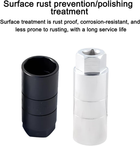 Car Oil Pressure Sensor Socket, 6 Point Automotive Professional Switch Socket Fits 3/8" Drive 1-1/8" Hex Wrench, Quick Removing Installing Oil Sen...