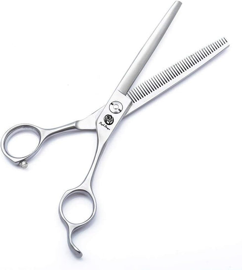 6.5" European Style Silver Pet Grooming Scissors, Dog Thinning Shear, Puppy Grooming Tools for Professional Pet Groomer...