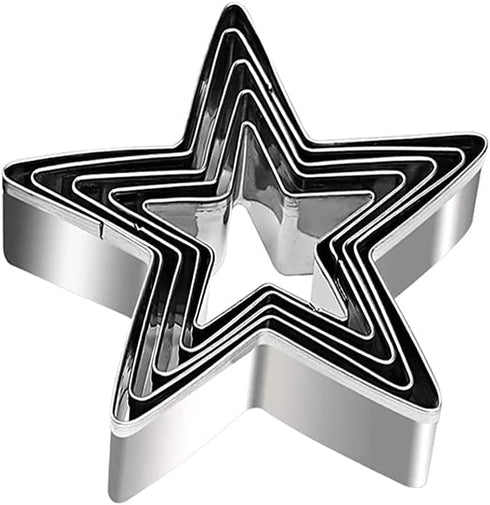 Star Cookie Cutters, 5 Pieces Stainless Steel Bakeware Tools(Star)...