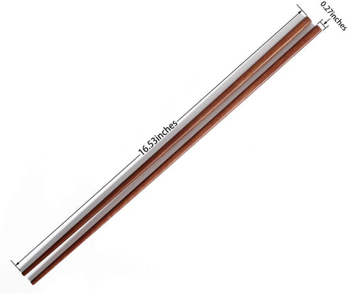 6-Pairs 16.5-Inch Wooden Cooking Chopsticks Set - Long Reusable Chopsticks for Wok Cooking, Noodle Frying, and Asian Deep-Frying - Ideal for Kitch...
