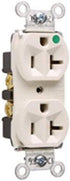 Legrand Pass & Seymour 8300HLA 20 Amp Hospital Grade Heavy Duty Compact Design Duplex Receptacle Outlet, Back and Side Wire, Light Almond (1 Count...