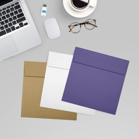 LUXPaper Square Invitation Envelopes | Peel & Press | 6" x 6" | Wisteria Purple | 80lb. Text | 50 Qty...