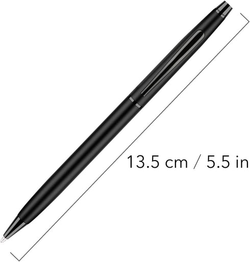 Unibene Slim Metallic Retractable Ballpoint Pens - Matte Black, Nice Gift for Business Office Students Teachers Wedding Christmas, Medium Point(1 ...