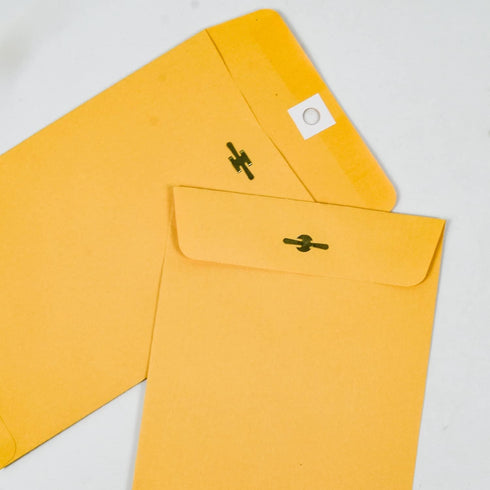 6” x 9” Clasp Envelopes with Gummed Seal Brown Kraft Catalog Envelopes Clasp Mailing Envelopes for Home, Office, Business 28 lb Kraft Paper,Pack o...