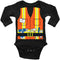 Construction Worker Vest with Tools Wall Art Print Baby Romper Long Sleeve Newborn Crawl Clothes C-Black...