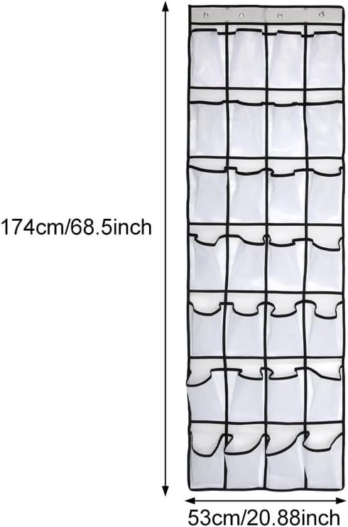 Pocket Shoe Organizer,28 Pocket Door Shoe Organizer Hanging Shoe Organizer Shoe Rack for Closet Pantry Shoe Holder for Men Sneakers, Women High He...
