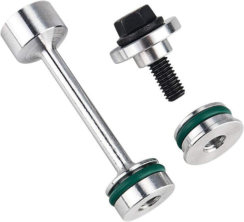 3mirrors Billet Aluminum Oil Diverter Barbell & Oil Tube Hold Down& Front Gallery Plug Compatible with GM LS Engines w/Viton O Ring for Sealing...