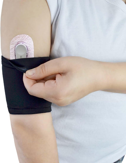 Diabetic Sensor Armband Diabetes Sensor Cover Protects Insulin Pod During Sports and Swimming Washable and Reusable (M)...