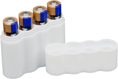 Slimline AAA Battery Case, Soft Durable Material - Pack of 2 (Holds 4 Batteries)...