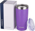 SUNWILL Travel Coffee Tumbler 20 oz, Insulated Mug with Lid, Stainless Steel Cup for Hot and Cold Drinks, Powder Coated Purple...