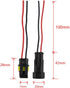 ESUPPORT 2 Pin Way Car Auto Waterproof Electrical Connector Plug Socket Kit with Wire AWG Gauge Marine Pack of 10...
