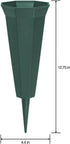 FloraCraft Affinity Plastic Cemetery Vase with Permanent Spike 4.4 inch x 12.75 inch Green...
