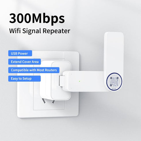 WiFi to LAN Ethernet Adapter for Printer Smart TV Blu-Ray PlayStation Xbox Wired to Wi-Fi USB Powered Repeater Omnidirectional Antenna Foldable Ac...