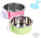 Crate Dog Bowl, Stainless Steel Removable Hanging Food Water Bowl Crate Coop Cup,Pet Cage Bowls with Bolt Holder for Dog, Puppy, Cat, Rabbit, Bird...