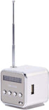 Mini Speaker Music Player Portable Light-Weight FM Radio Stereo PC Fashion Support Card and U Disk Plug Play Support FAT16 / FAT32 File System(Sil...