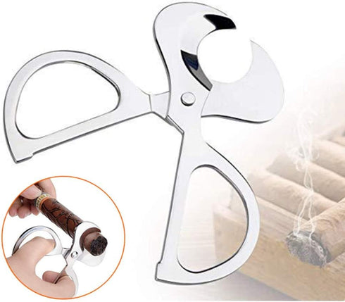 Cigar Scissors Cutter, Stainless Steel Guillotine Double Blade Straight Cut Scissors Cigar Accessories for Cigars...