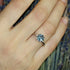 925 Silver Women's Ring Round Gem Sapphire Topaz Zircon Single Stone Engagement Wedding Anniversary Ring Bridal Gift Cozy Ring...