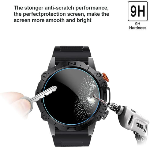 Screen Protector Compatible for ST19 1.43'' Smartwatch, 9H Tempered Glass Protective Film Compatible for SIEMORL ST19 / LIGE ST19 / ESFOE ST19 / L...