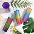 Home Tune Rainbow Tumbler with Straw, Sand Flow Glitter Double Wall Acrylic Cup Tumbler, 21 oz / 640ml (Blue)...