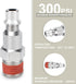 25PCS 1/4" Male NPT Industrial Air Plug 300PSI, Pneumatic Plugs Quick Connect Air Fitting...