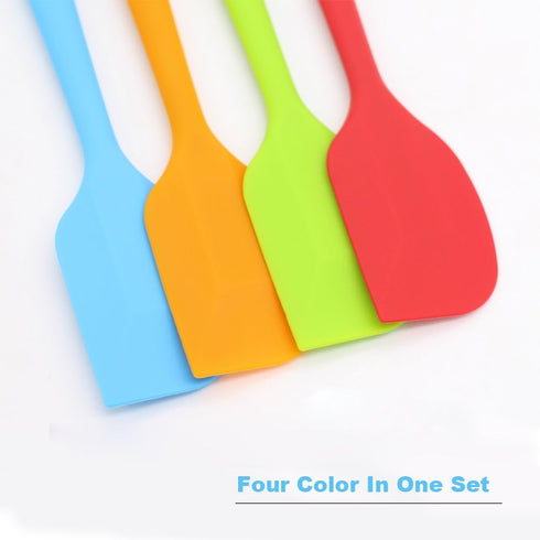 Silicone Spatula 4-piece Set, Heat-Resistant Spatulas, Non-stick Rubber Spatulas with Stainless Steel Core...
