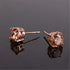GULICX Rose Gold Tone Yellow Crystal Royal Journey Jewelry Eternity Stud Earring...