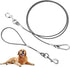 Chew Proof Dog Leash,5Ft Tie Out Cable with Detachable Short Dog Leashes Handle,Non Chew Cable Braided Cord Steel Training Dog Leash for Teething ...