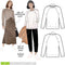 Style Arc Sewing Pattern - Preston Knit Sweater (Sizes 18-30)...
