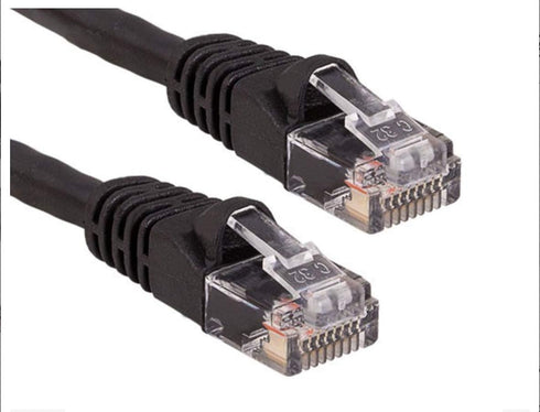 1 Foot CAT6 Ethernet Network Molded Boot LAN RJ45 Cable by eBusinessCables (Black)...