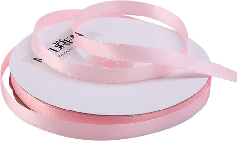 3/8 Inch Solid Satin Ribbon Pink Double Face Satin Ribbon for Crafts, Gift Wrapping?Party Favor? Baby Shower?Invitation Embellishments?DIY Hair Ac...