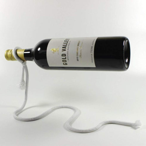 Fantasee Magic Suspending Rope Wine Holder, Floating Illusion Wine Rack Bottle Holder Novelty Gift for Kitchen Home Decoration (Suspending Rope)...