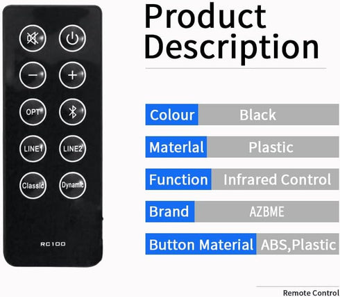 RC100 Replacement Remote Control for Edifier RC10D R2000DB R1280DB Soundbar Speaker Bookshelf Speakers...