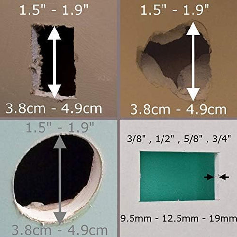 Hide Hole Quick Square Repair Panel for Wall and Ceiling, Exactly Fit Hole Without Trimming, Access Panel for Standard Drywall Sheetrock, Size Min...