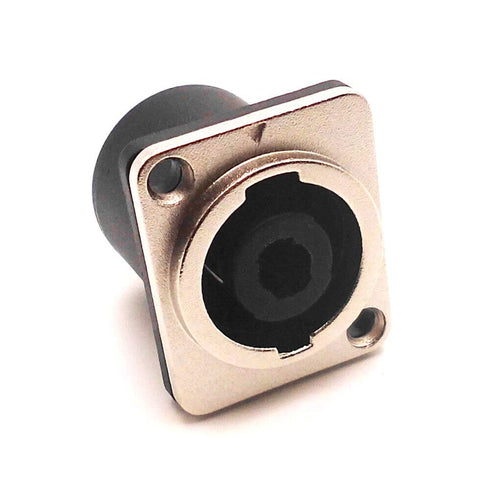 10-Pack Replacement Speakon Connector 4 Pole with 31 * 26mm Metal Panel Mount for NL2FC, NL4MP, NL4MPR, NL4FC, NL4FX, NLT4X, NL4 Series...