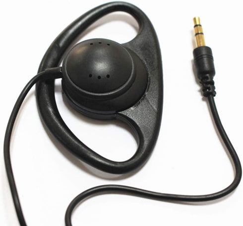 D Shape Earpiece Headset 3.5mm Single Side Earphone Hook Earbud for Tour Guide System Receiver Tablet Laptop PC Skype YouTube MP3/4 DVD......
