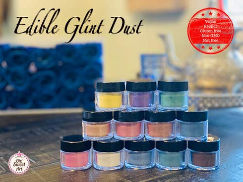 Edible Glint White Pearl Dust, Edible Luster Dust, 4 gram jar, Food Grade, Made in USA -...