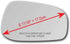 New Replacement Mirror Glass with FULL SIZE ADHESIVE for 2004 – 2006 Volvo S60 S80 V70 Passenger Side View Right RH...