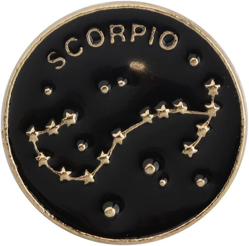 Zodiac Sign Constellation Brooch Astrology Horoscope Birthday Gift for Women Man Astrology Enamel Pins for Birth...