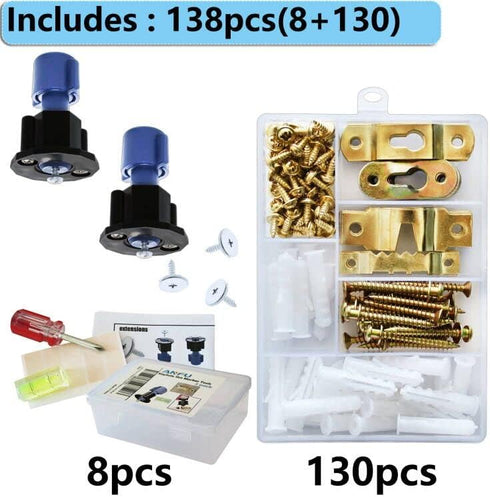 Picture Hanging Kit- Picture Keyhole Fastener mark Locations Tool & Picture Hanging Hardware Screws, 138 Pack of Frame Hanging kit for Wall Mounti...