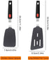 Silicone Spatula Turner Set of 2, 600°F Heat Resistant Cooking Spatulas for Nonstick Cookware, Kitchen Utensils Use Spatula Flippers Rubber Fish S...