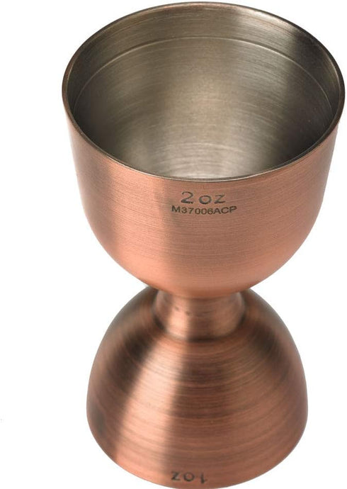 Barfly M37006ACP Heavy-Duty Straight Rim Bell Jigger, 1 oz x 2 oz, Antique Copper...