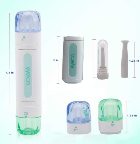 RGP Hard Contact Lens Case with Plunger, Design Lens Insert Tool and Remover, Portable Contact Lens care Storage Container Box...